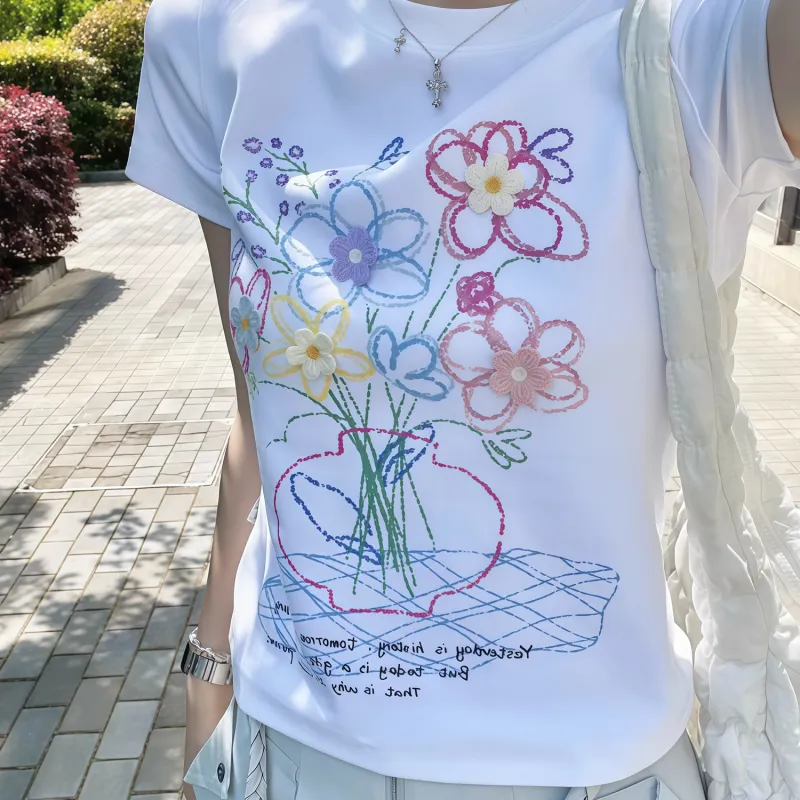GOSO T Shirts Women's White-2