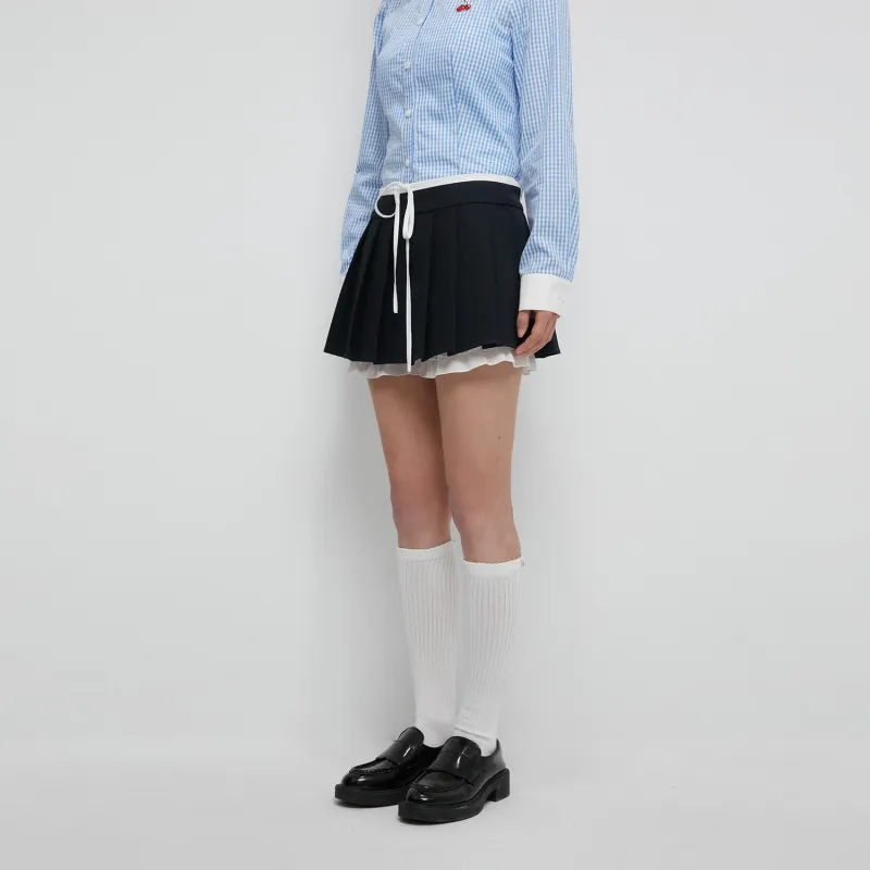 Kirsh Casual Short Skirts Women's Navy Blue-3