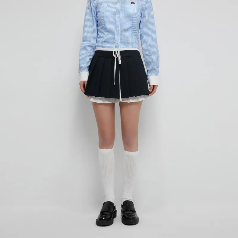 Kirsh Casual Short Skirts Women's Navy Blue-2