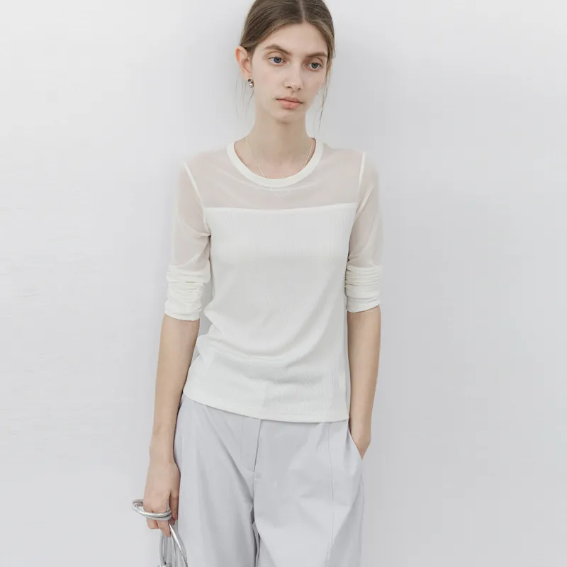TAGEECHITA 2025 Spring Regular T Shirt Women's White-4