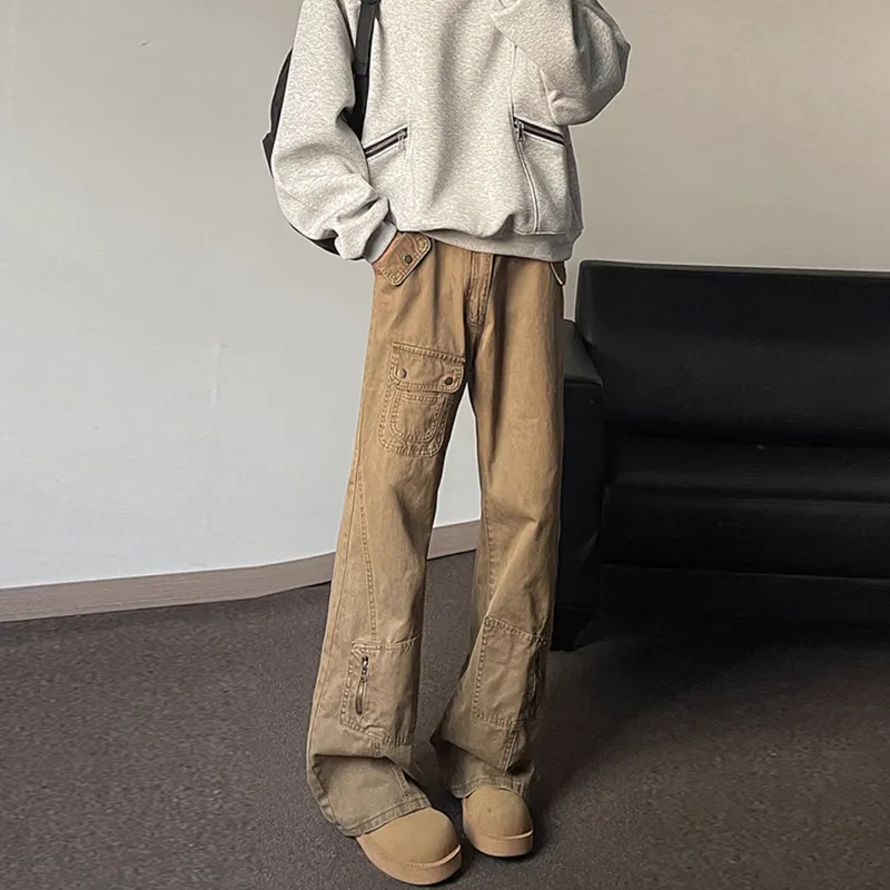 UOOHE Jeans Unisex Brown-1