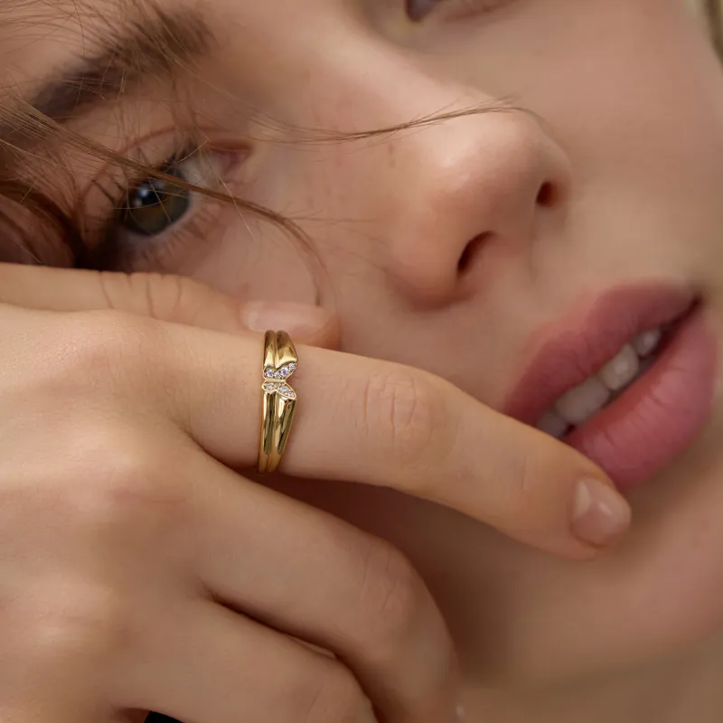 Arsis 925 Sterling Silver Rings Unisex Gold-4