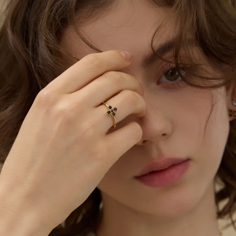 Arsis 925 Sterling Silver Rings Women's Gold-4