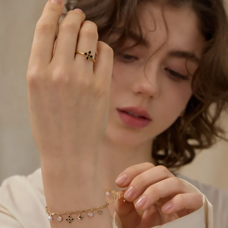 Arsis 925 Sterling Silver Rings Women's Gold-3
