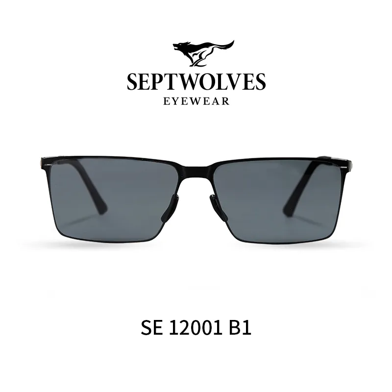 SEPTWOLVES Stainless Steel Square Sunglasses Unisex-6