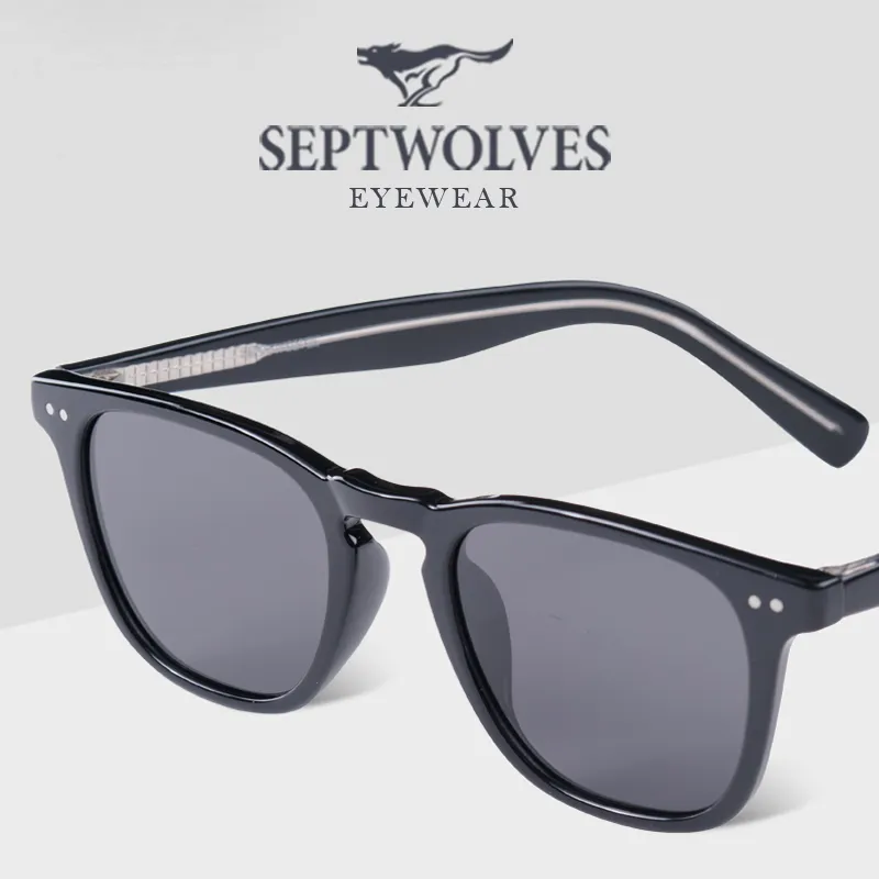 SEPTWOLVES TR/Memory Plastic Square Sunglasses Unisex-2