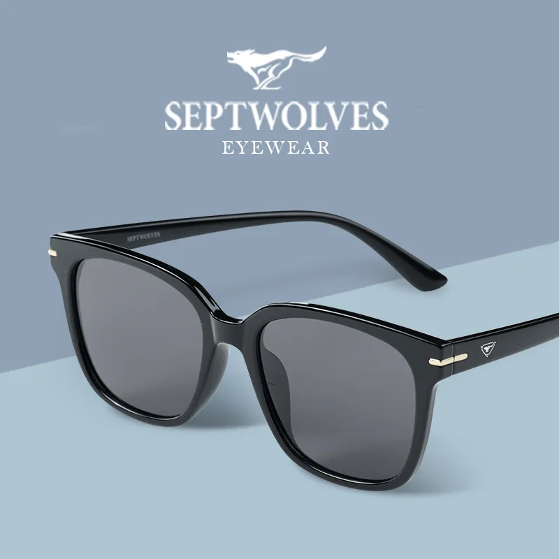 SEPTWOLVES TR/Memory Plastic Square Sunglasses Unisex-2