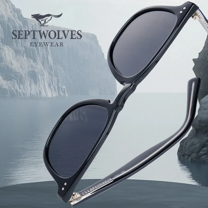 SEPTWOLVES TR/Memory Plastic Square Sunglasses Unisex-1