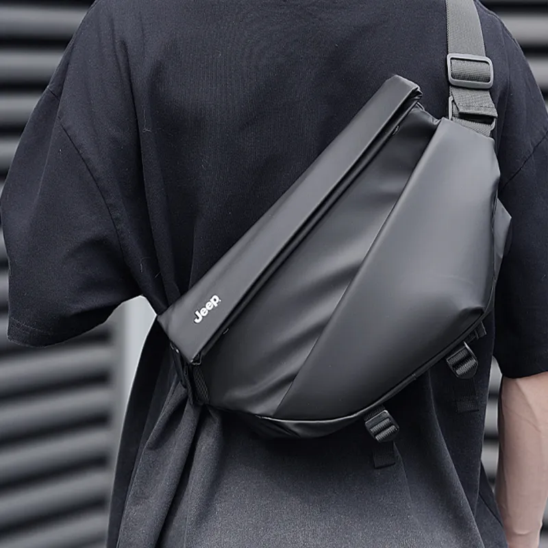 Jeep Polyester Bag Regular Men's Black-4