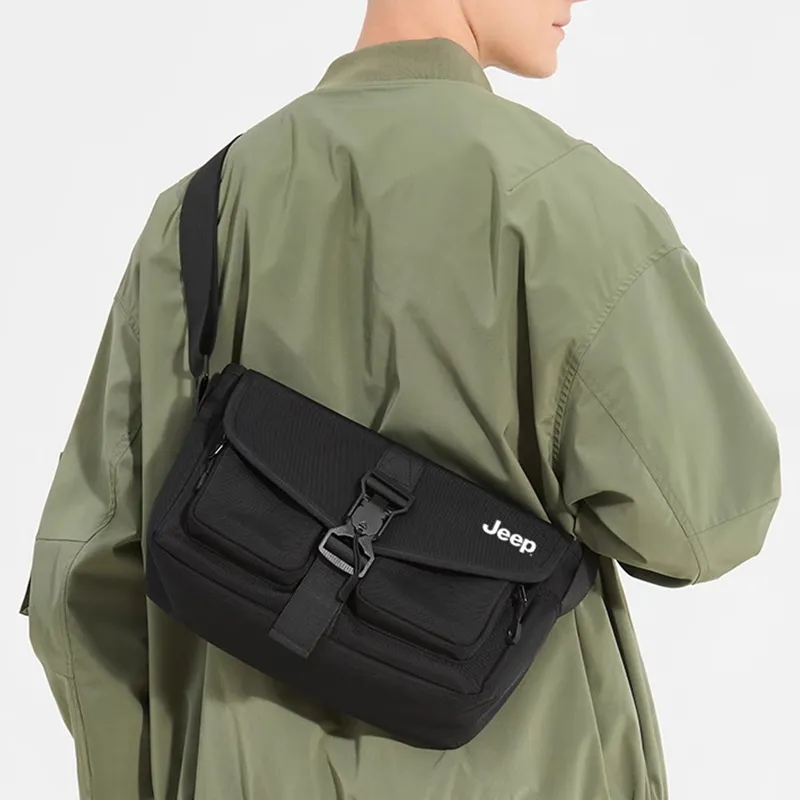 Jeep Oxford Bag Regular Men's Black-4