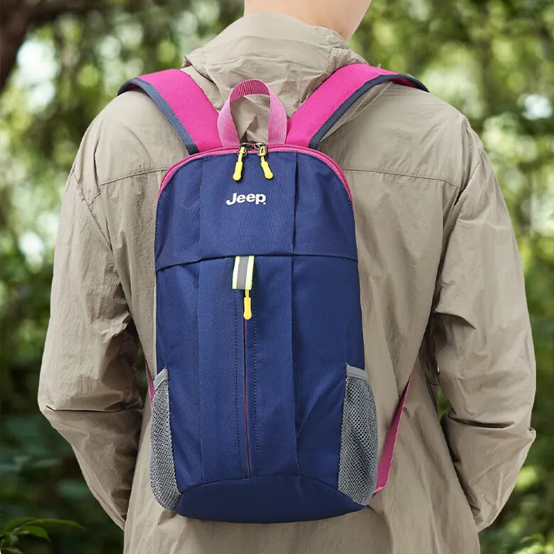 Jeep Nylon Backpack Unisex Red Blue-3