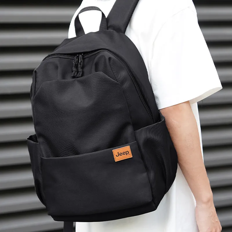 Jeep Oxford Bag Regular Unisex Black-2
