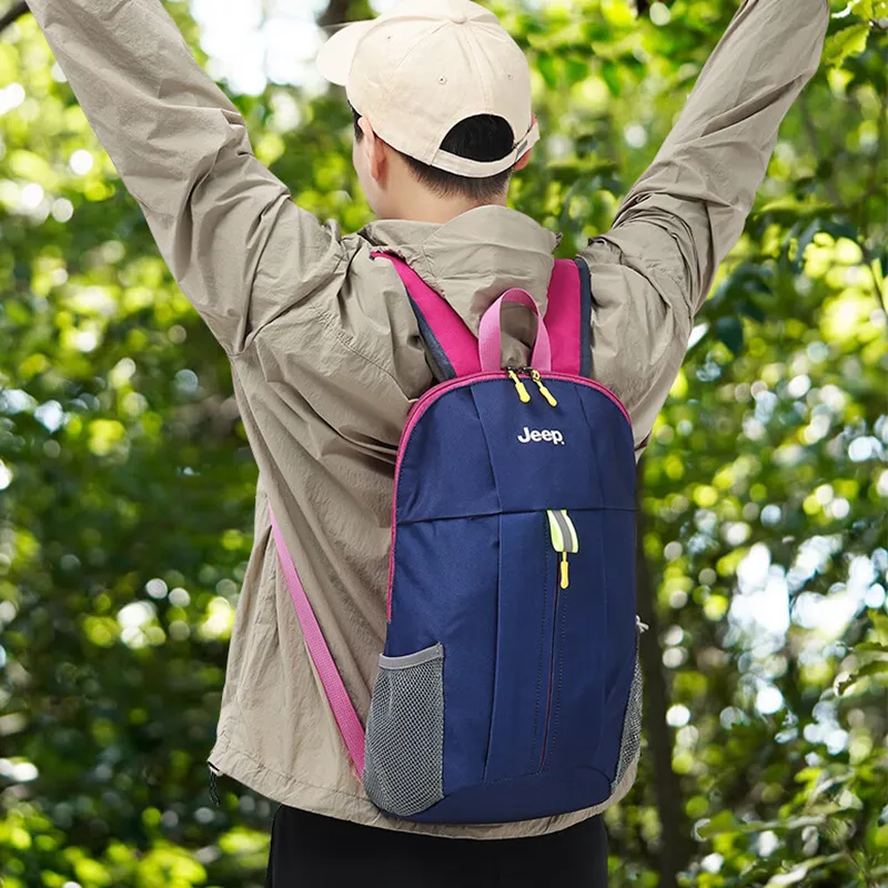 Jeep Nylon Backpack Unisex Red Blue-2