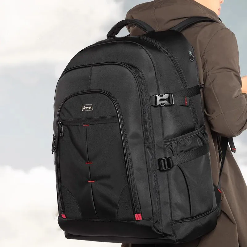 Jeep Polyester Backpack Regular Men's Black-3