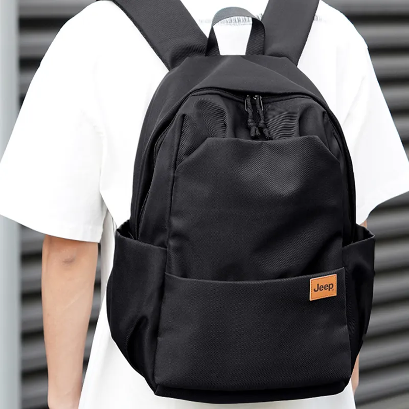 Jeep Oxford Bag Regular Unisex Black-3