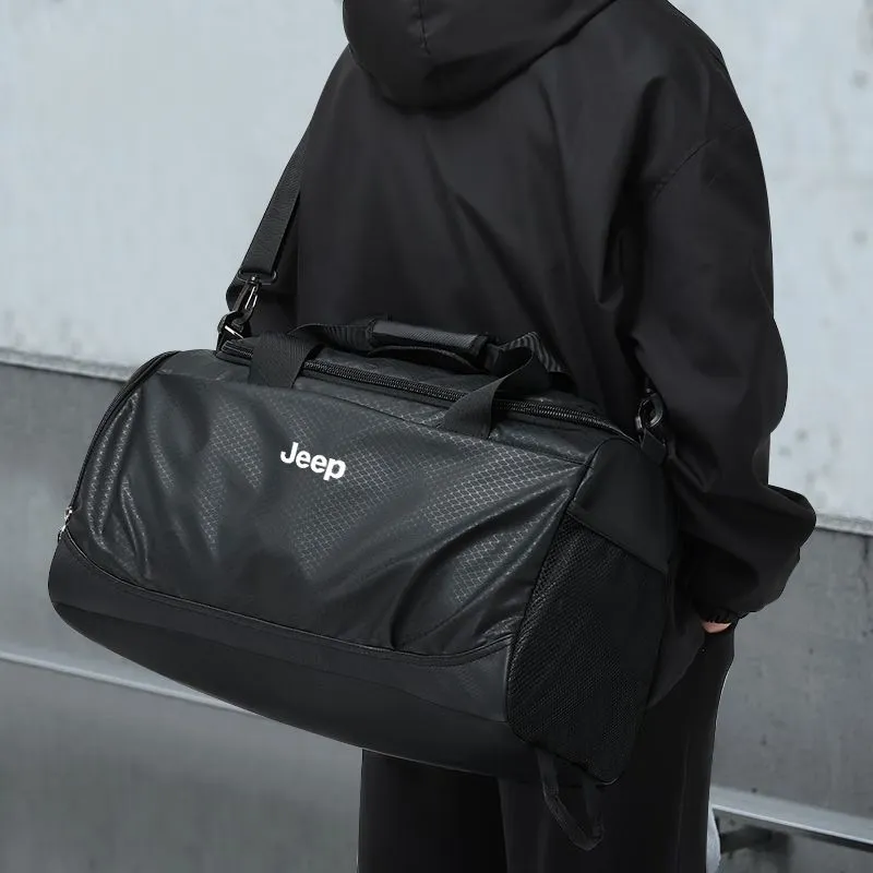 Jeep Polyester Gym Bag Tubas Men's Black-3