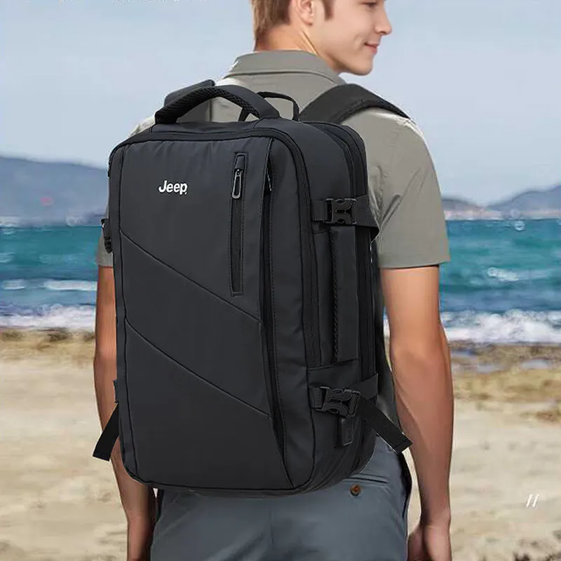 Jeep Fabric Backpack Men's Black-2