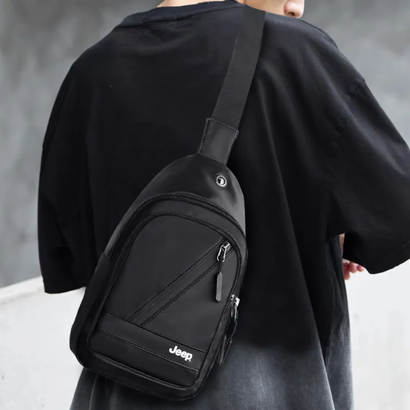 Jeep Artificial Leather Bag Men's Black-4