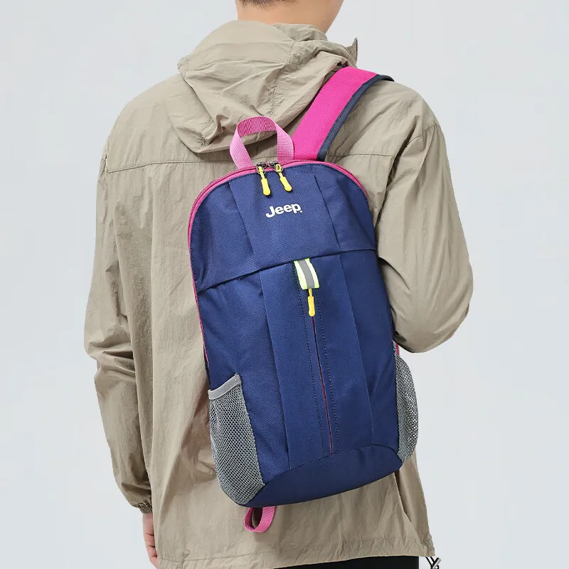 Jeep Nylon Backpack Unisex Red Blue-4