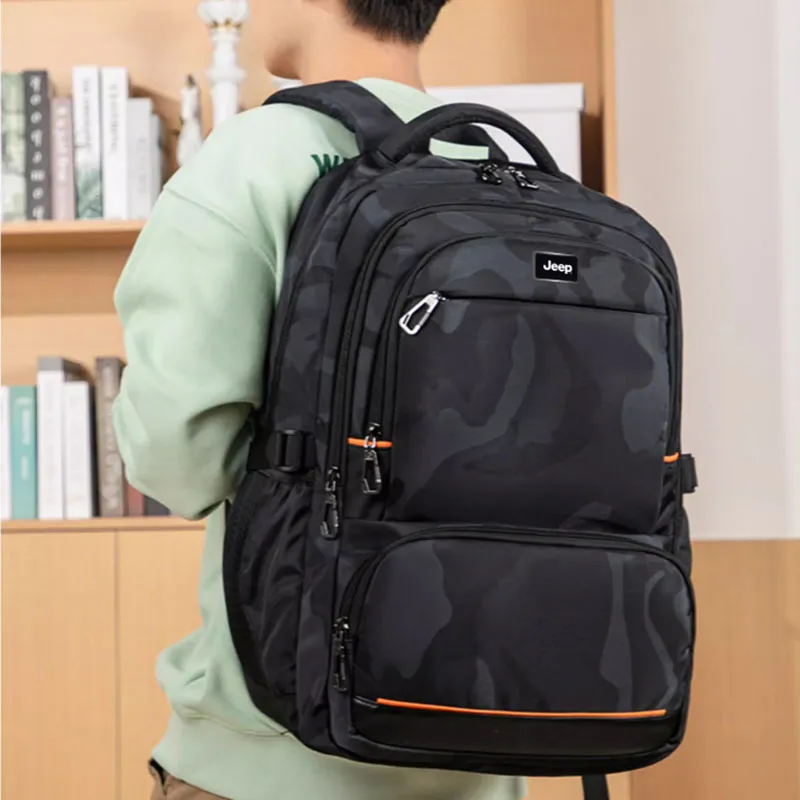 Jeep Oxford Backpack Men's Camouflage Black-4