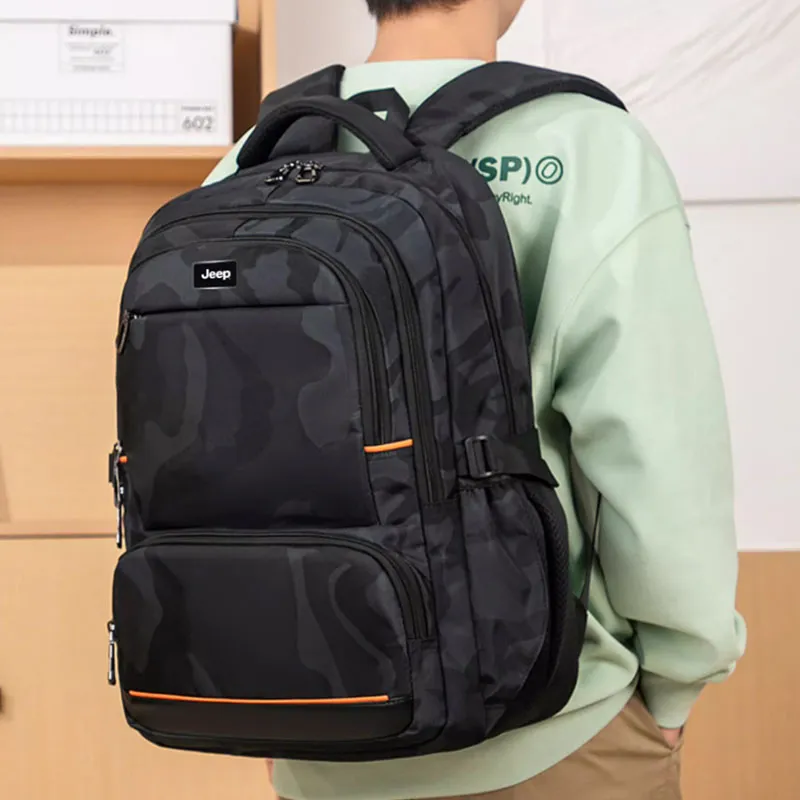 Jeep Oxford Backpack Men's Camouflage Black-3