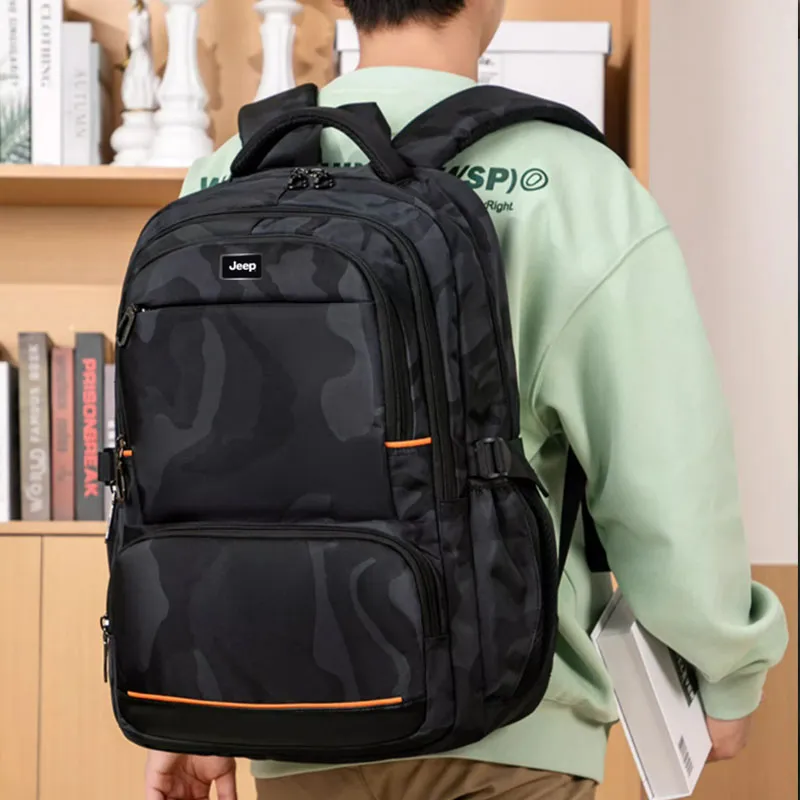 Jeep Oxford Backpack Men's Camouflage Black-1