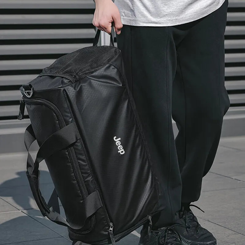 Jeep Polyester Gym Bag Tubas Men's Black-4