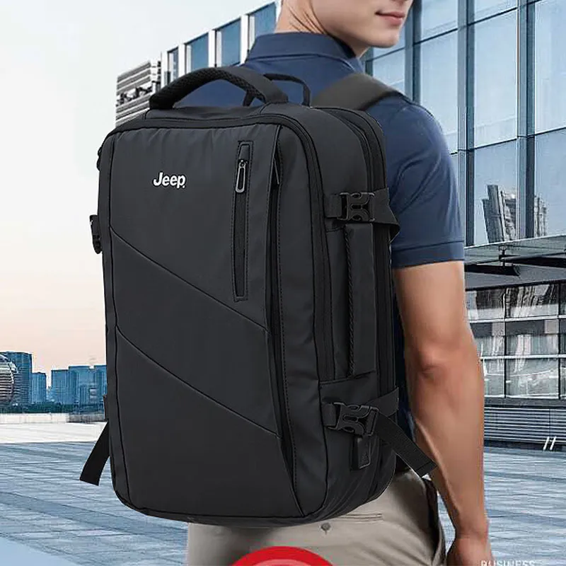 Jeep Fabric Backpack Men's Black-1