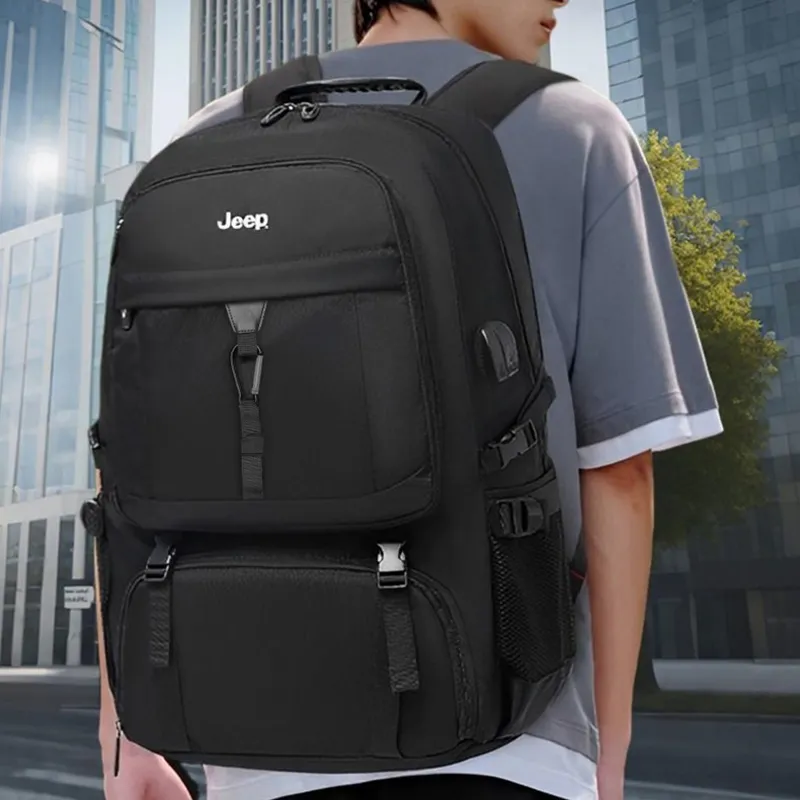 Jeep Oxford Backpack Men's Black-3