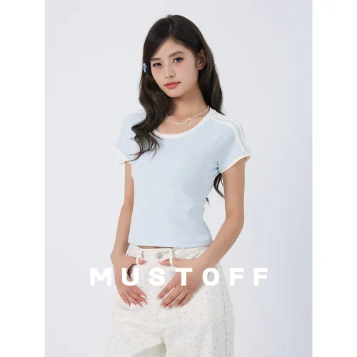 MUSTOFF T Shirts Women's Blue