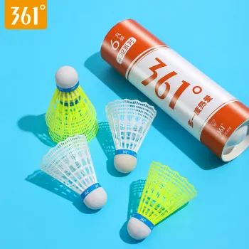 361° 402 Nylon Shuttlecock 6 Pack Nylon Shuttlecocks