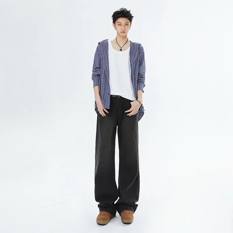 CASAMIA Jeans Unisex Faded Black-5