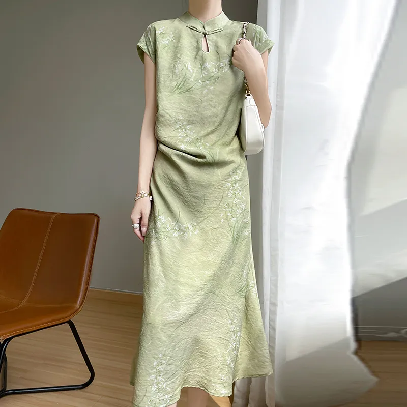 CASAMIA Cheongsams Women's Orchid Grass-5