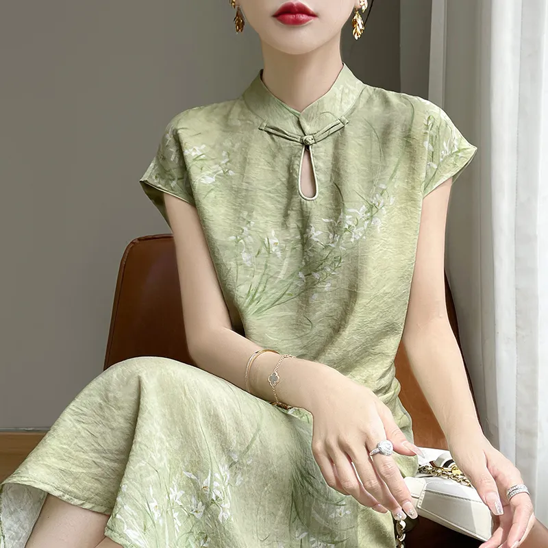 CASAMIA Cheongsams Women's Orchid Grass-6