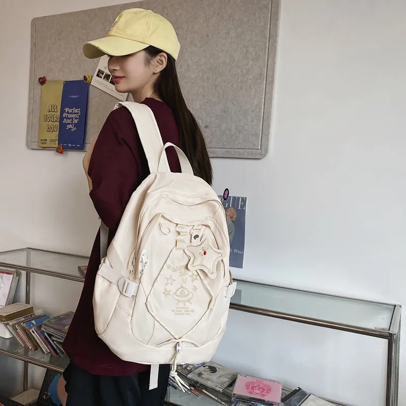 O'ROTA Nylon Backpack Unisex Multicolor-5