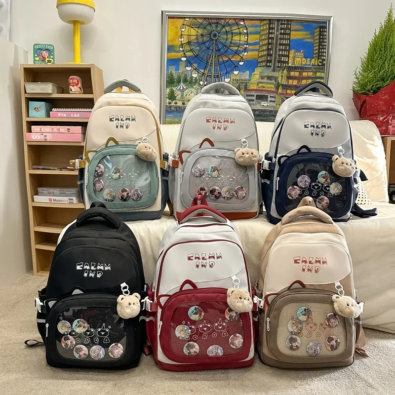 O'ROTA Nylon Backpack Unisex Multicolor-1