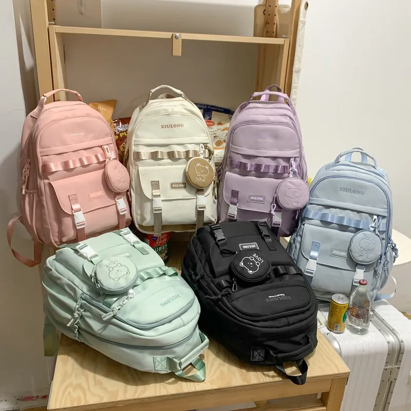 O'ROTA Nylon Backpack Regular Women's Multicolor-3