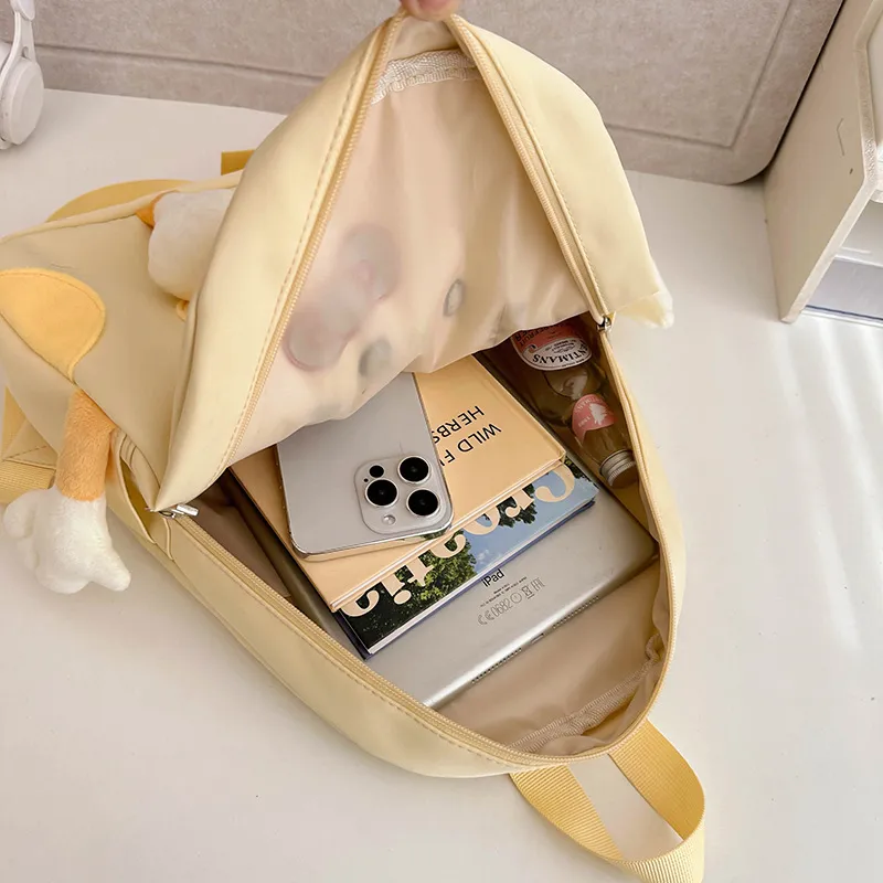 O'ROTA Nylon Backpack Regular Women's Yellow-1