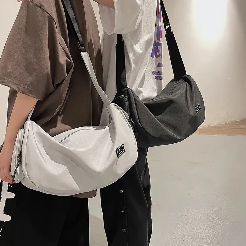 O'ROTA Nylon One Shoulder Travel Bag Unisex Multicolor-4