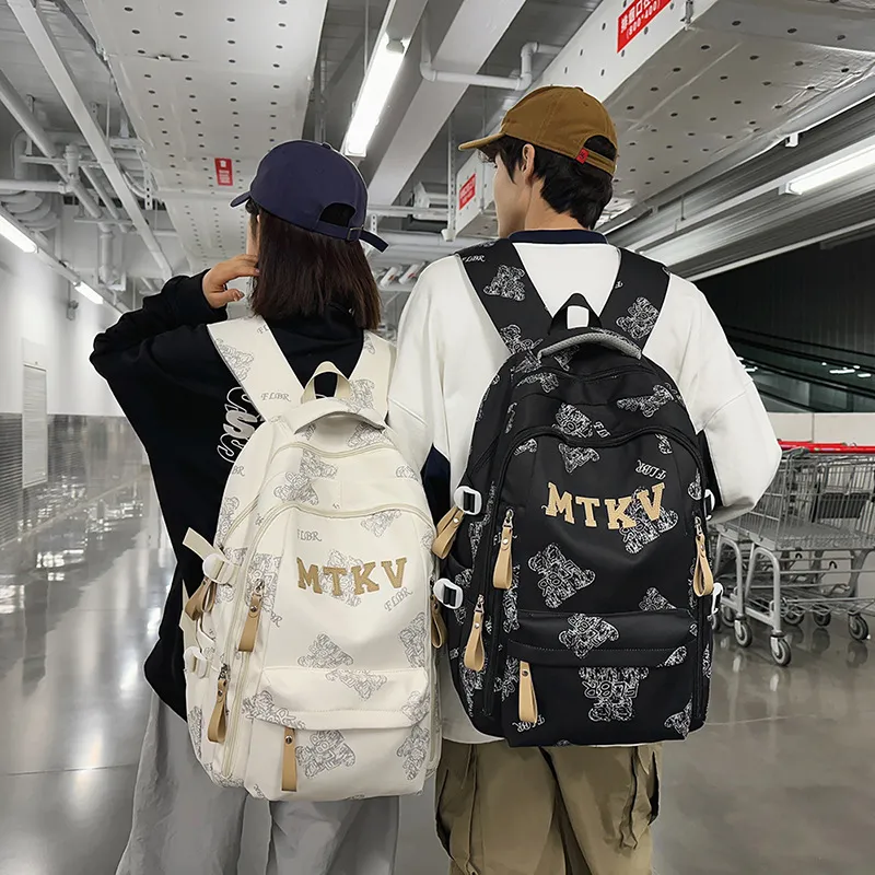 O'ROTA Nylon Fabric Backpack Unisex Multicolor-5