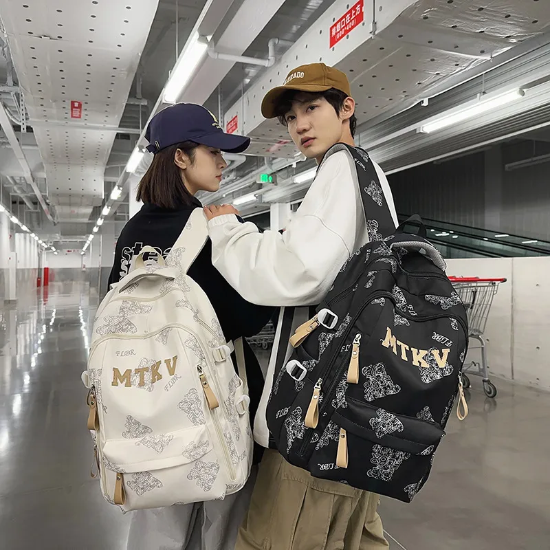 O'ROTA Nylon Fabric Backpack Unisex Multicolor-3