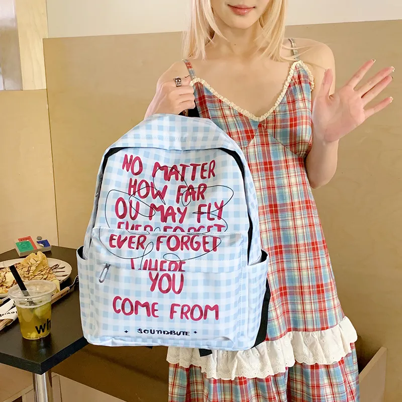 O'ROTA Nylon Backpack Women's Blue-2