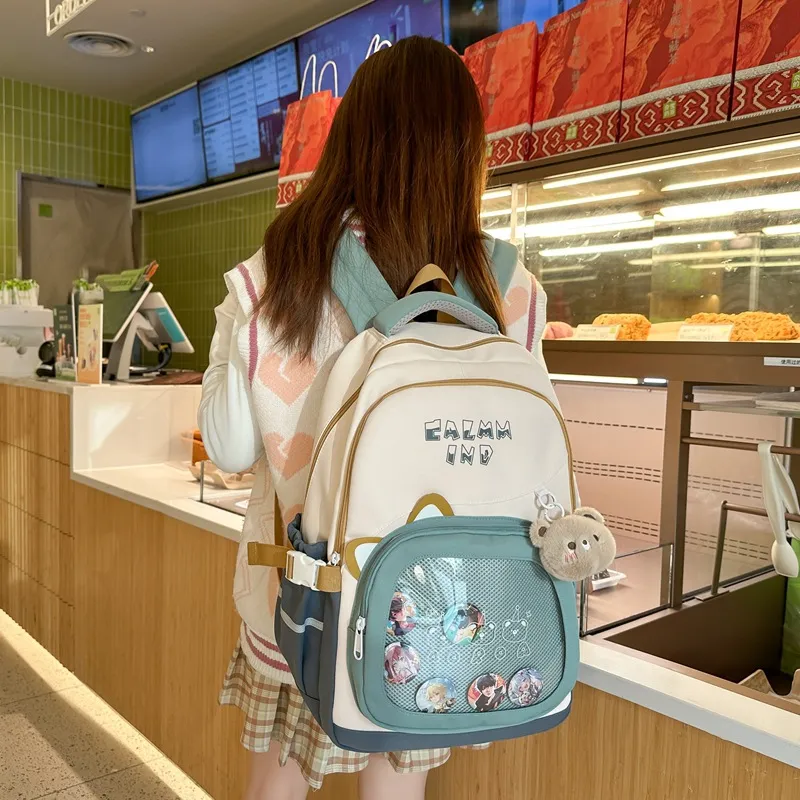 O'ROTA Nylon Backpack Unisex Multicolor-4