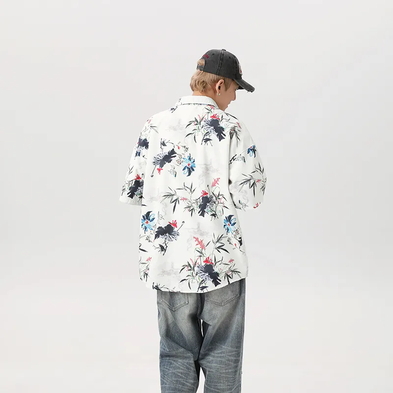HIKZ Shirts Unisex Beige Floral-3