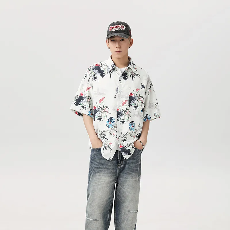 HIKZ Shirts Unisex Beige Floral-5