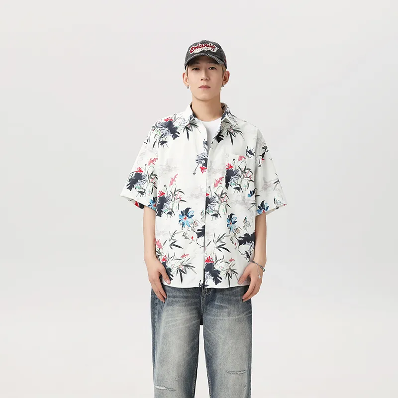 HIKZ Shirts Unisex Beige Floral-2