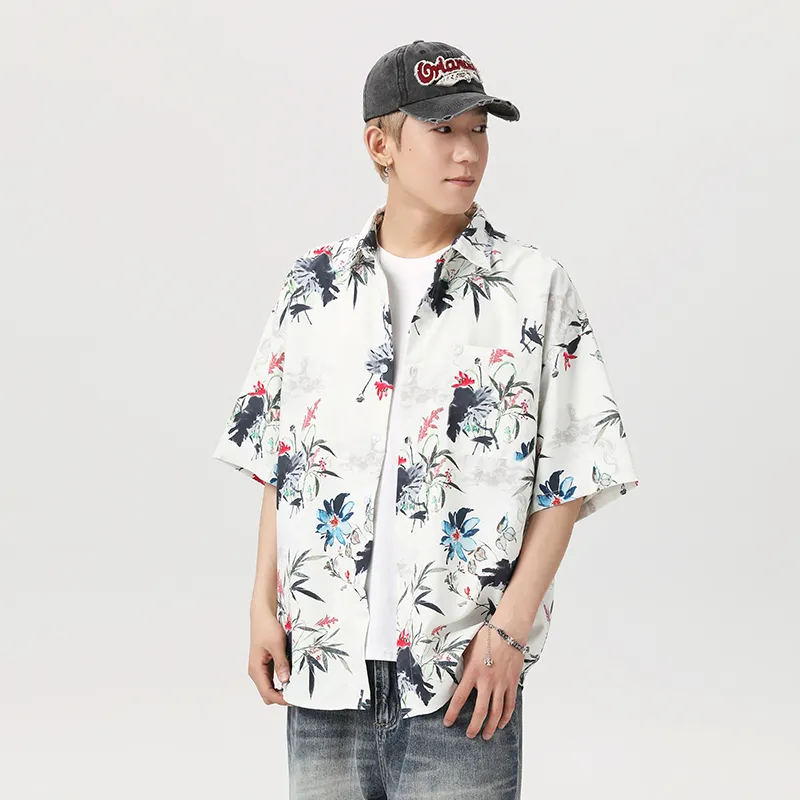 HIKZ Shirts Unisex Beige Floral-4