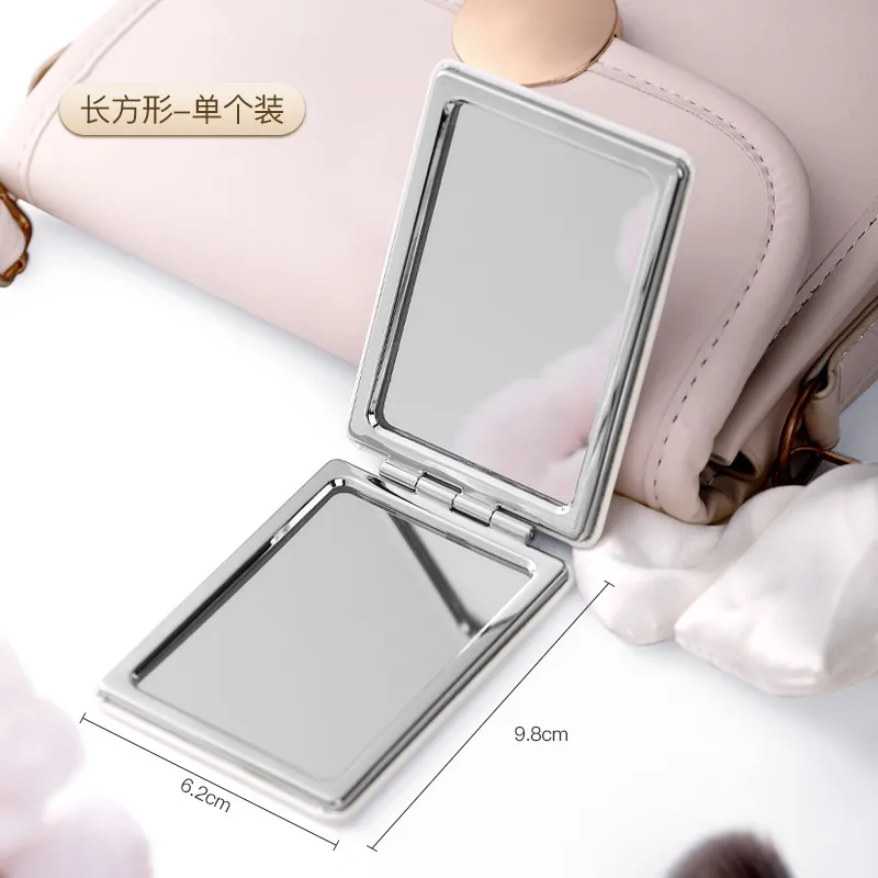 Gentle Welcome Mini Portable Pocket Mirror With PU Leather Upper Handheld Magnetic Double Sided Foldable Mirror-3