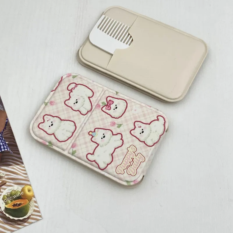 Gentle Welcome Comb And Mirror Set, Cute Foldable Portable Pocket, Mini Makeup Mirror For On The Go Make Up Mirrors-1