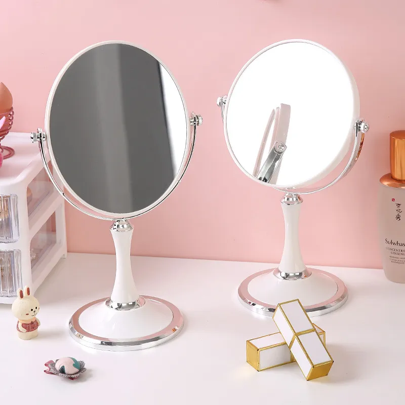 Gentle Welcome Cream Style, Scalable Rotating Cute Good Looking Double Sided Make Up Mirrors-4